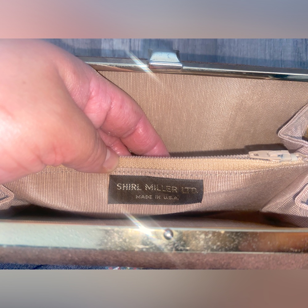 VINTAGE Shirl miller LTD Brown Suede Clutch
